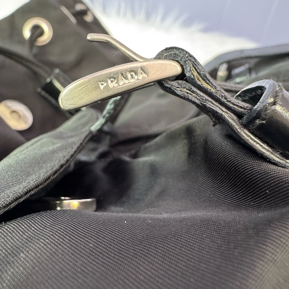 Authentic Prada Vela Mini Backpack in Black Nylon Tessuto-Full Set Cards Dustbag - Picture 3 of 16